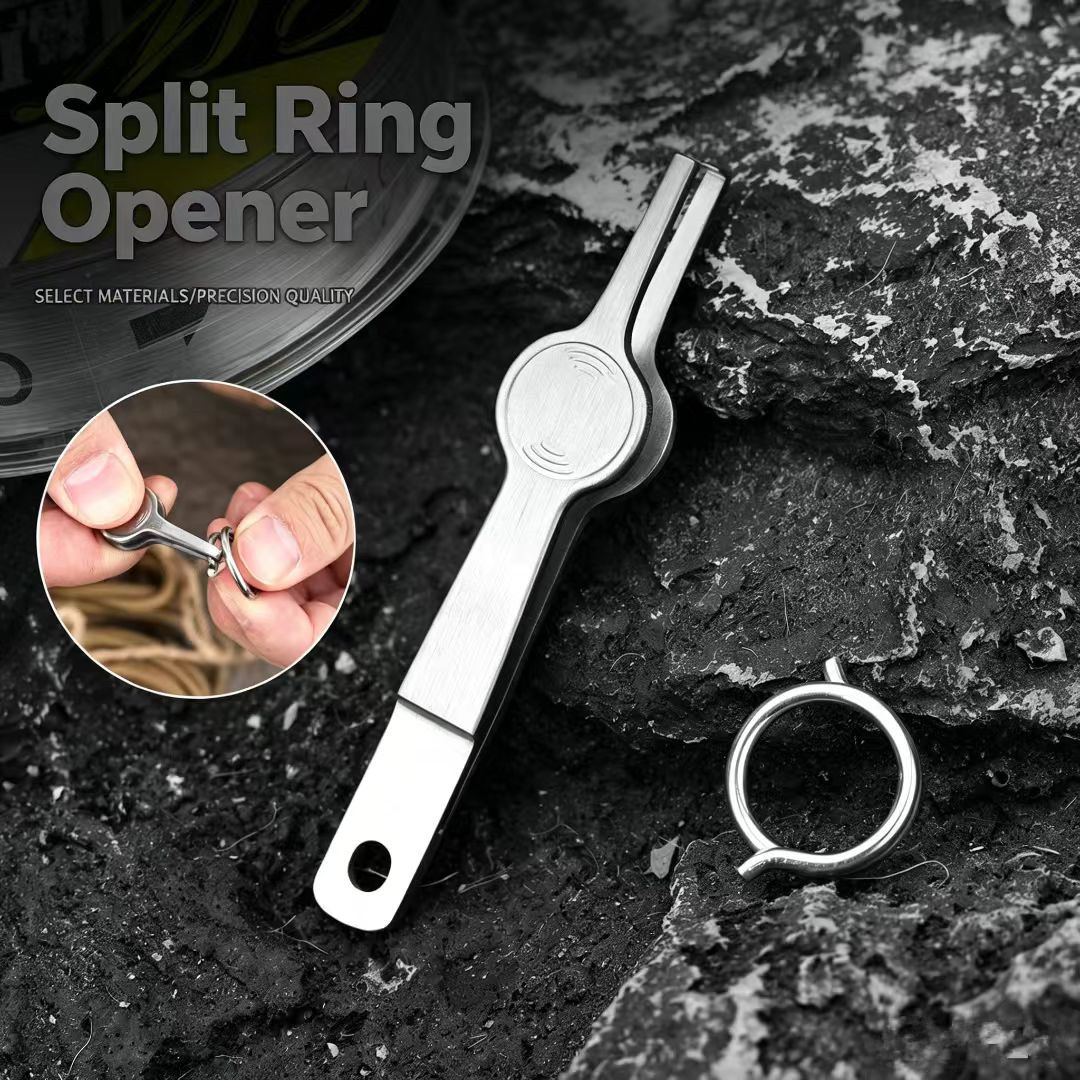 Snap Button Plier - Splitringopener visgereedschap, roestvrijstalen splitringtang voor kunstaas,